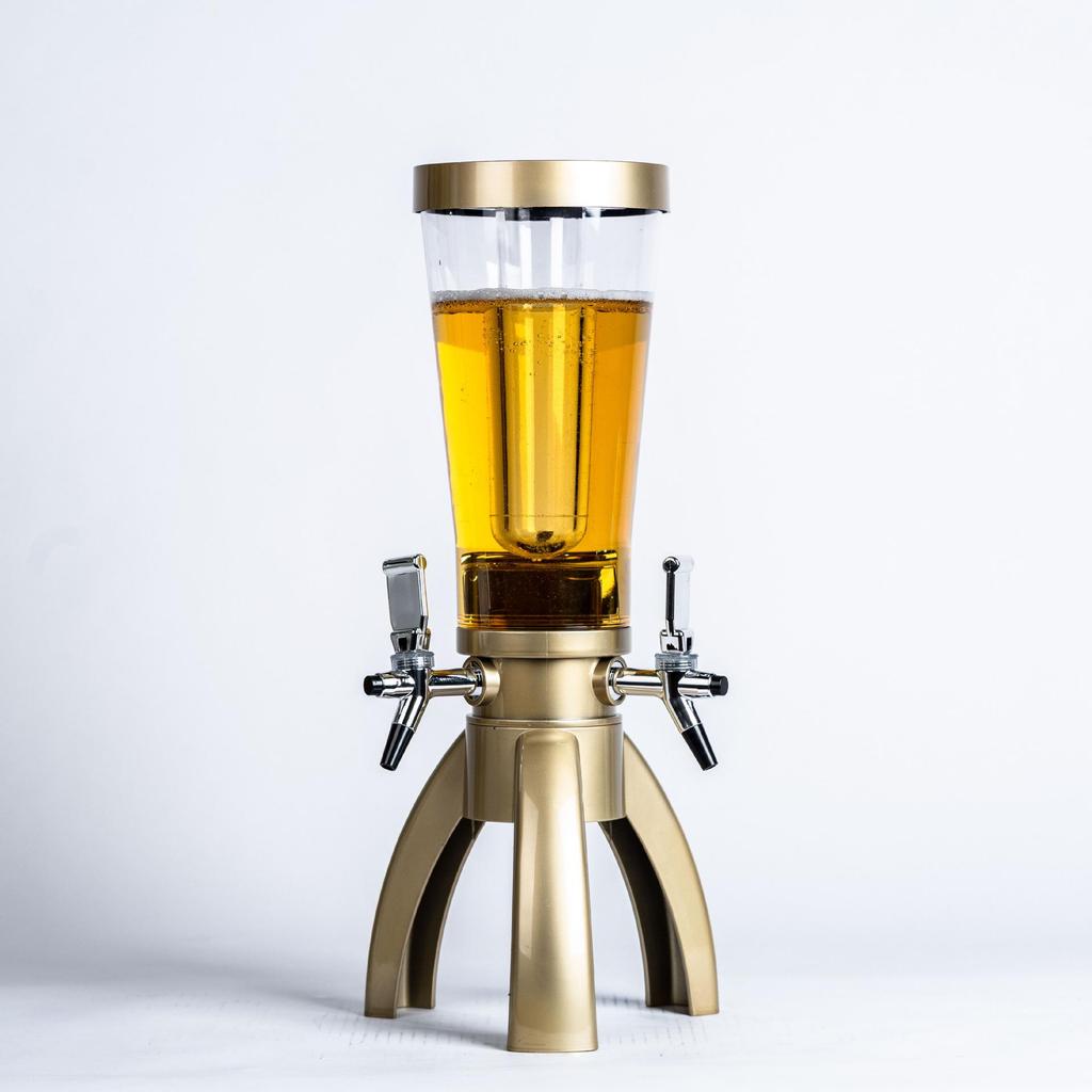 3L Lichtgevende Drie-Kops Likeur Dispenser met Kraan, Tapbier Vat voor Bars