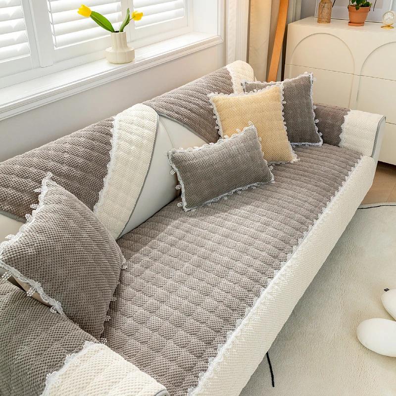 

Чехол для дивана Proud Rose для гостиной, подходящие по цвету кружевные решетчатые подушки для дивана, нескользящие декоративные подушки на четыре сезона для дивана 70x70