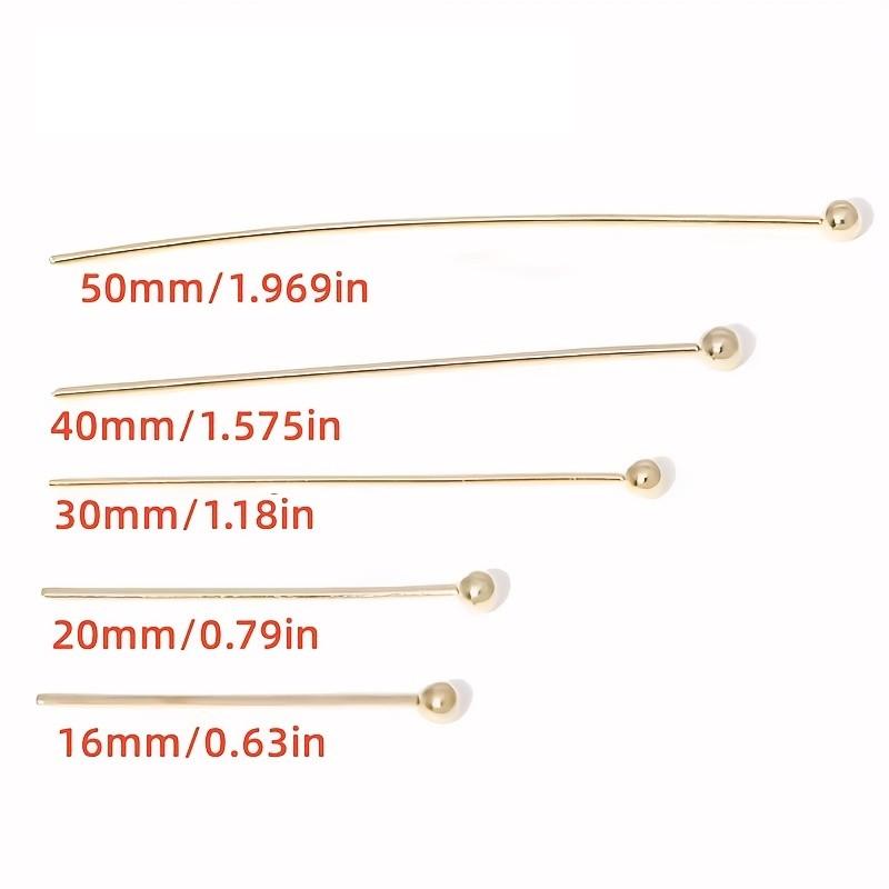 100 Stück/Los Kugelköpfe Silberfarben Vergoldet Kopfstift zum Auffädeln von Perlen Schmuckherstellung DIY Handwerk Handgefertigtes Zubehör