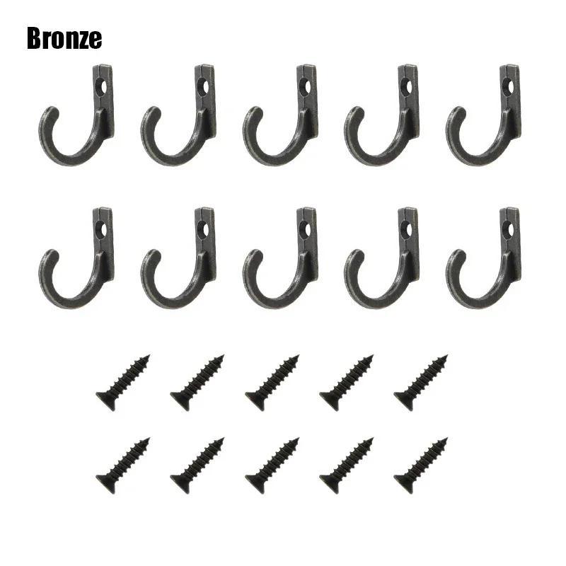 10 Stück/Set Vintage Hut Mantel Tür Haken Wandmontiert Zinklegierung Haken Aufhänger Zuhause PRE