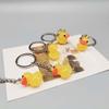 Women Cute Hyaluronic Acid Ducks Keychains Car Keyring Key Chain Little Yellow DUCK