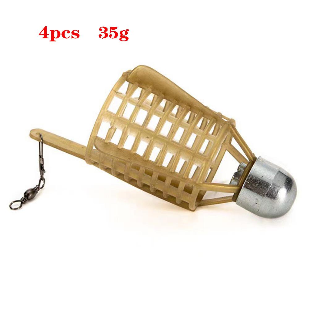 

2/4/6 шт. 25 г 35 г 45 г Кормушка для рыболовной приманки, держатель для приманки, ловушка, рыболовные принадлежности 4pcs(35g)