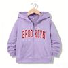 Kids Zipper Hoodie Funny Casual Brooklyn New York Letter Hoodies Jackets Boys Girls Zip Up Sweatshirt Children Hoodies