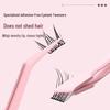 Non-stick High Precision Eyelash Tweezers Set - Glue-Free, Flat Head for Upper & Lower Lashes