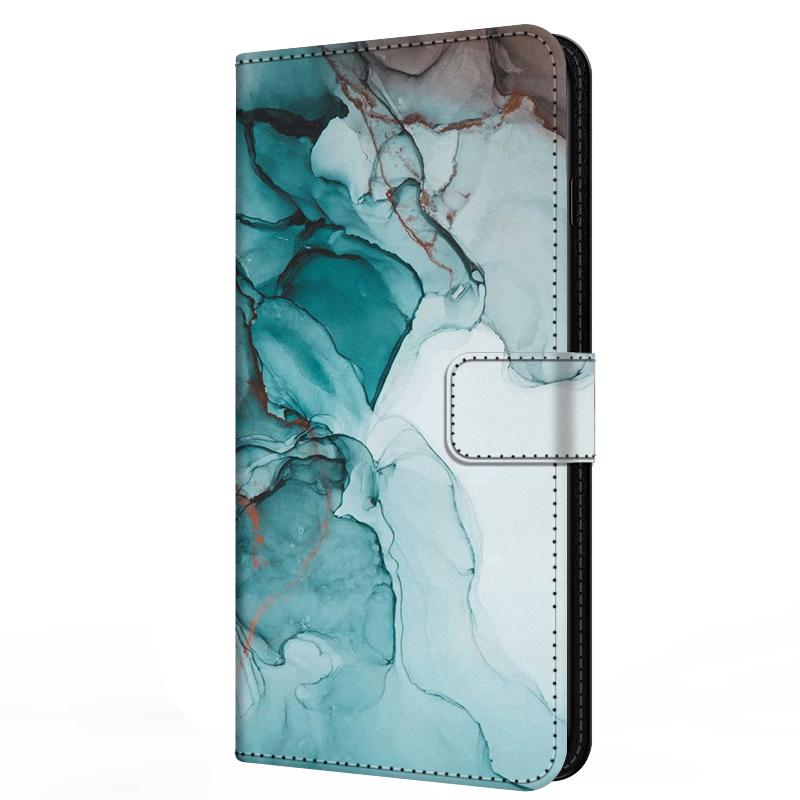 Leather Flip Case for Samsung A37 A57 Cover Wallet Book Stand Magnetic Cove Galaxy A 57 37 5G Capa Marble Partterns Funda Bumper