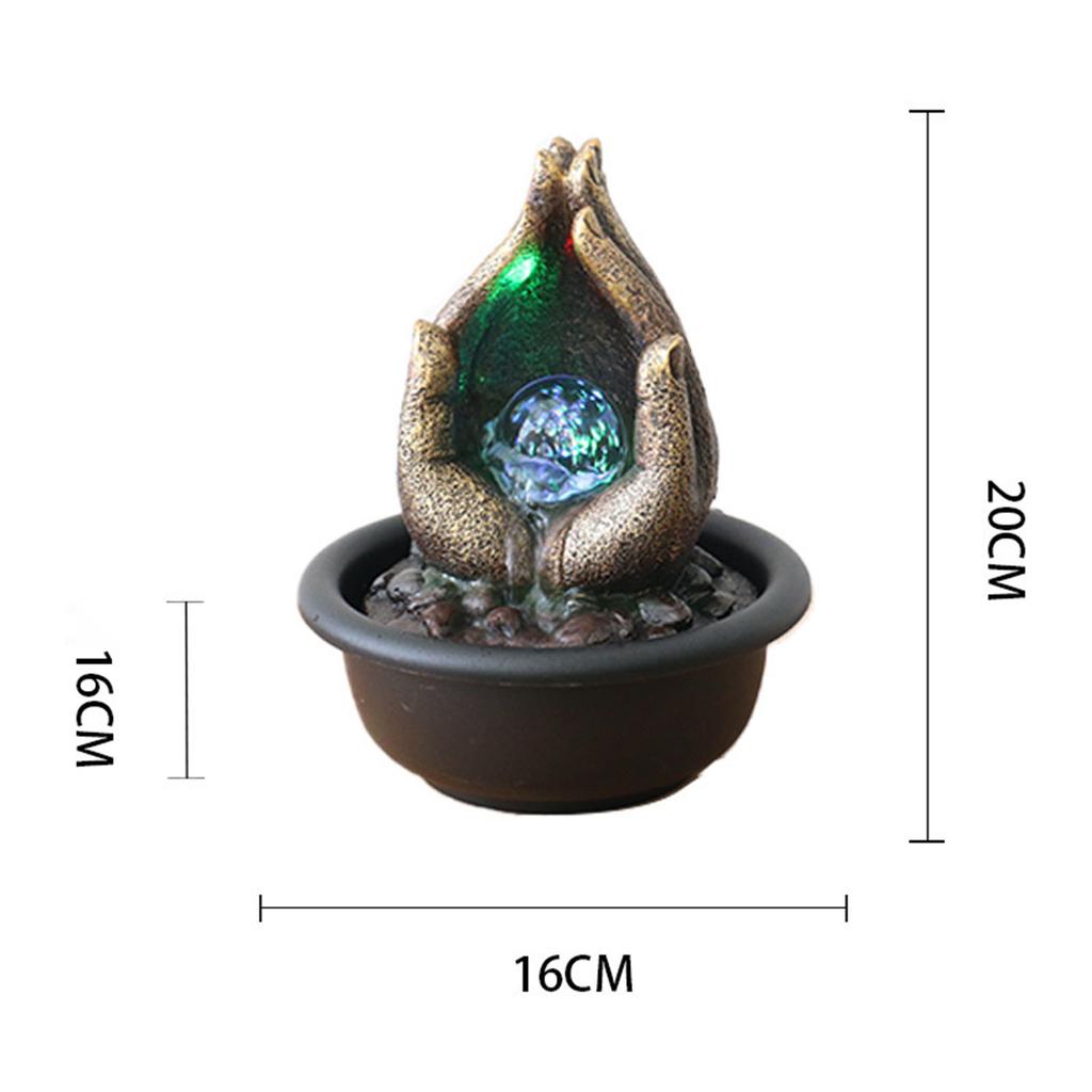 Feng Shui Tabletop Fountain EU 220V Adapter Stylish for Bedroom Decor Tabletop Water Fountain Feng Shui Desktop Home