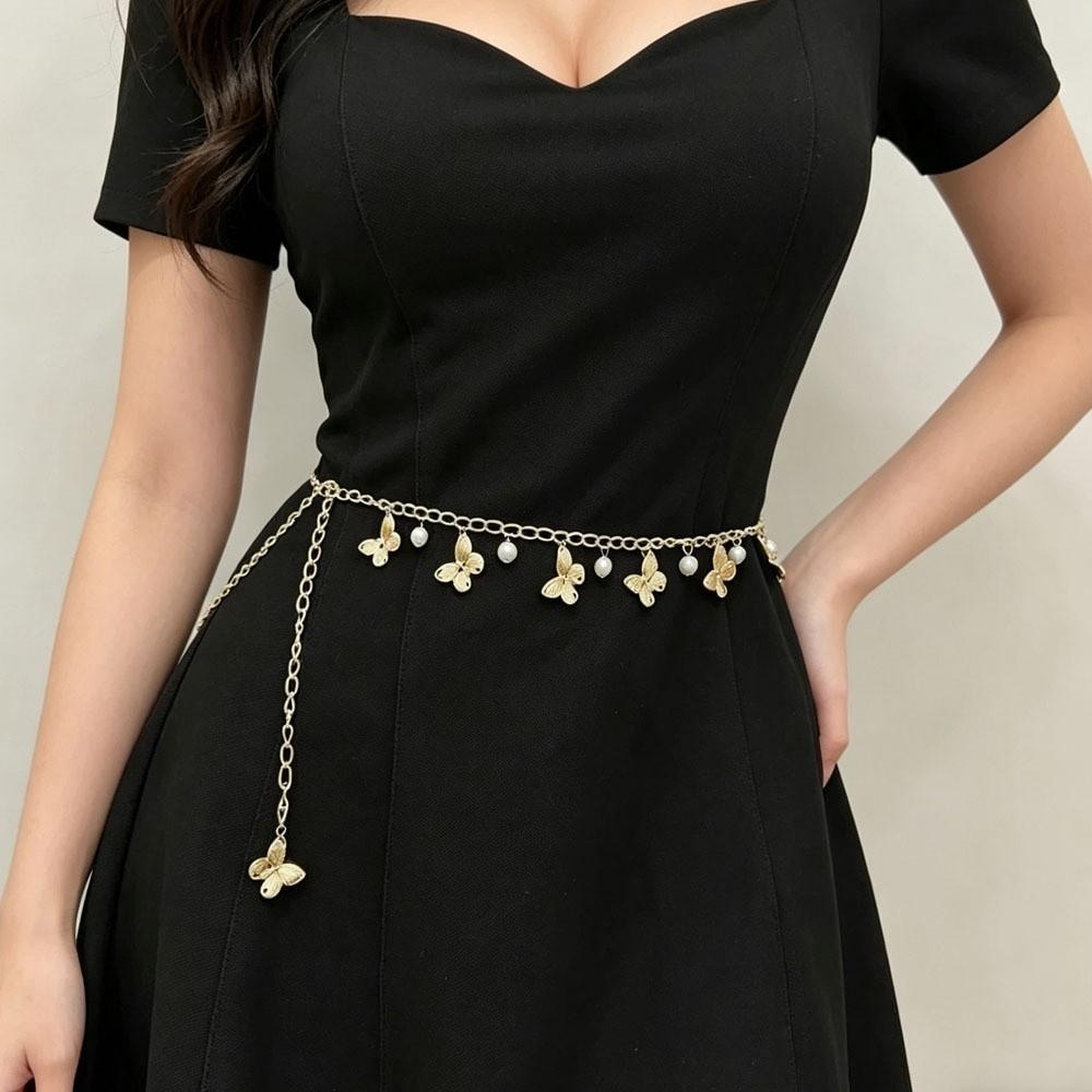 Trendy Metal Waist Chains Dress Accessories Elegant Hip Chain Creative Advanced Body Jewelry For Women