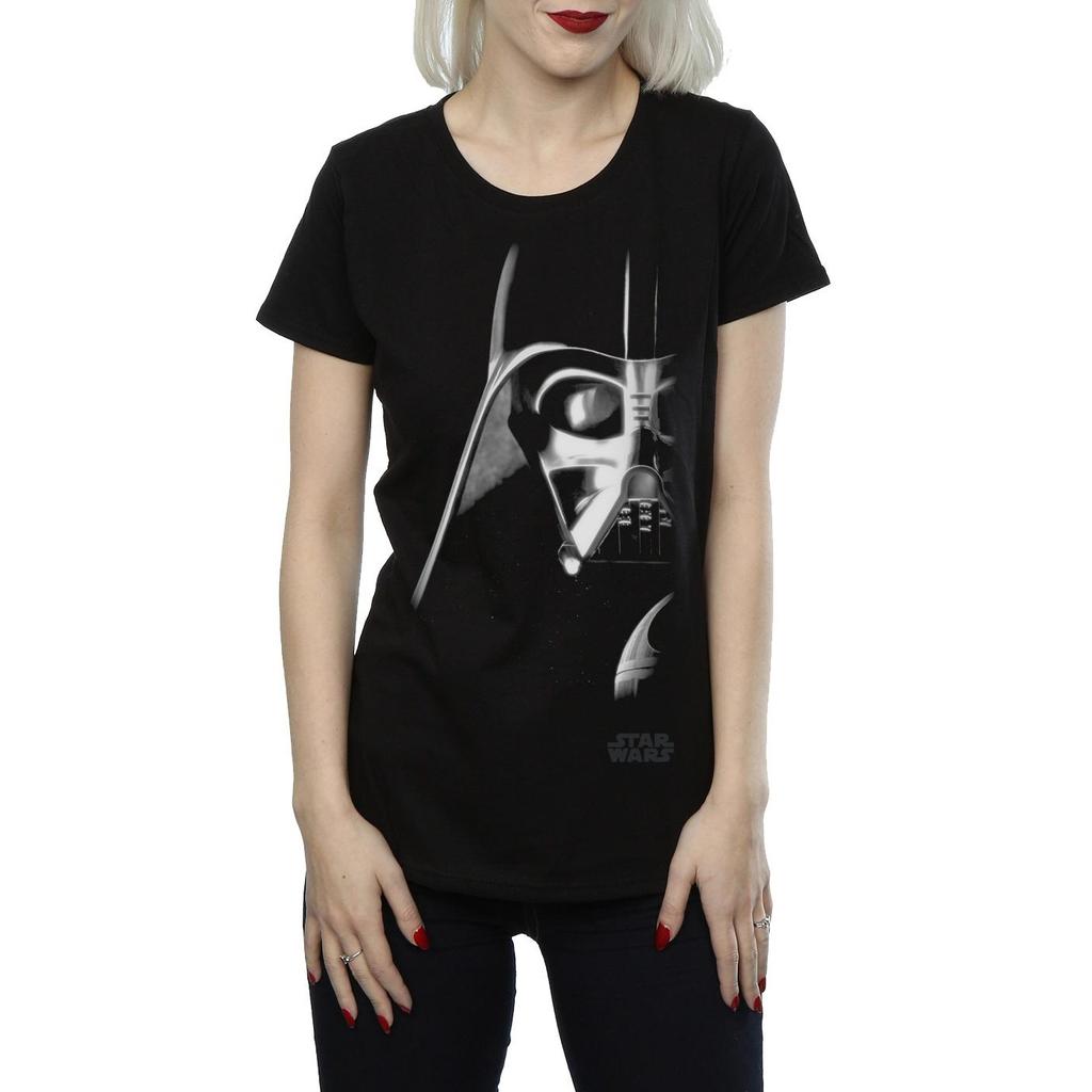 Star Wars Womens/Ladies Darth Vader Face Cotton T-Shirt