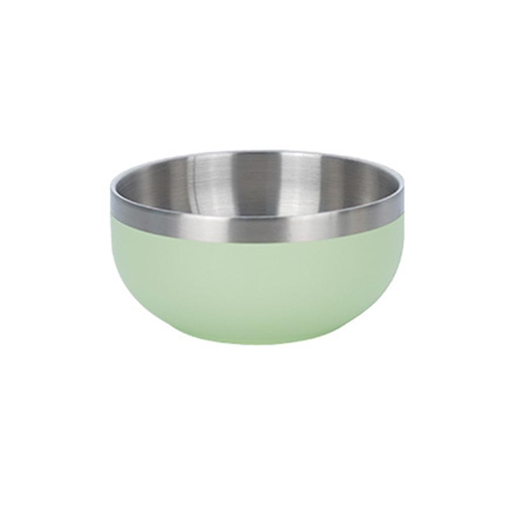 Multi-color Fruit Salad Bowl Round Bowl Food Container Stainless Steel Bowl  Kitchen Tableware