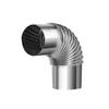Stove Flue Steel Flue Pipe 90 Degree Elbow Rain Cap Pipes Chimney Liner Flue For Stove Heater Exhaust Pipe 50/60/70/80mm