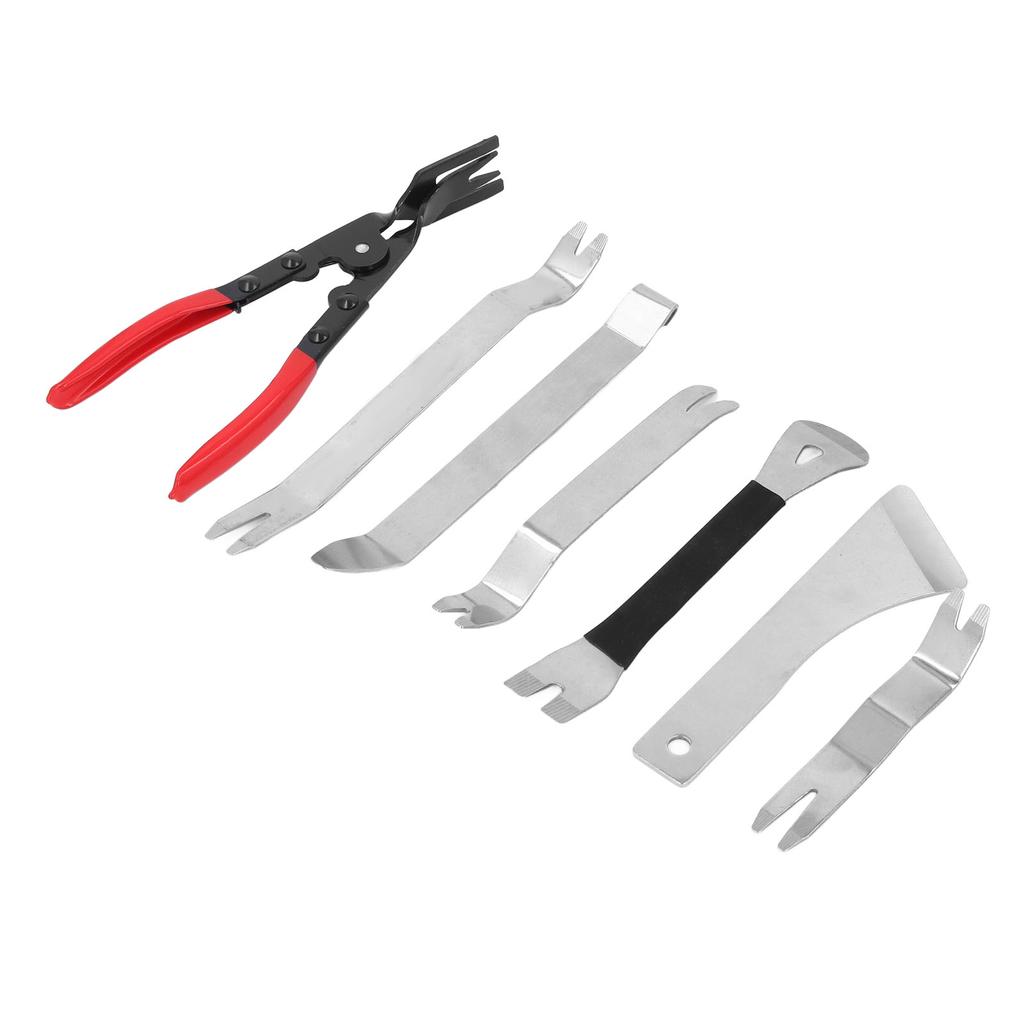 7Pcs Auto Trim Removal Tools Stainless Steel Clip Pliers Pry Bars Set for Car Door Panel Dashboard I