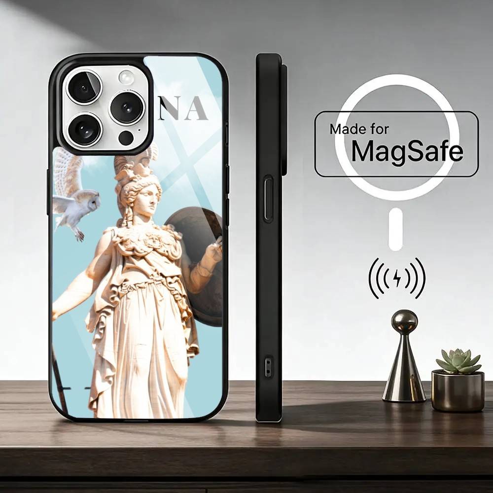 Abstract Greek Mythology Athena  Phone Case For iPhone17,16,15,14,13,12,11 Plus,Pro Magnetic For Magsafe Wireless Charging iPhone17Pro