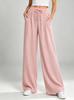 Women S Wide Leg Loose Casual Solid Straight Leg Pants