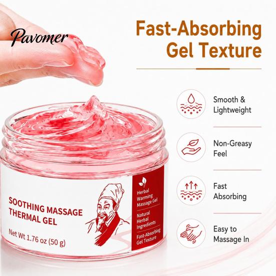 Deep Tissue Relaxation Gel 1/2Pcs Body Soothing Massage Thermal Gel, Natural Herbal Relaxing Cream, Firming & Smoothing Skin Moisturizer Care