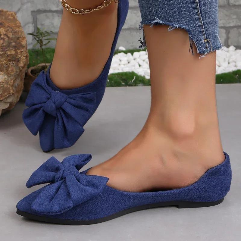 Summer Pointed Toe Shallow Mouth Breathable Comfortable Casual Flat Shoes Wear Resistant Non Slip Women's Loafers