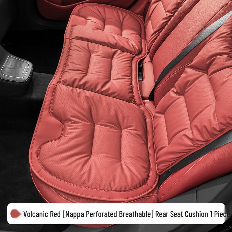 Luxury Nappa Leather Non-Slip Car Seat Cushions for Five-Seater - Thickened Design for Front and Rear Seats