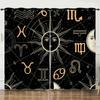 Curtains Gradual Change Smudge Twelve Constellations 3D Digital Printing Blackout Curtain Punching