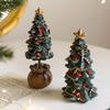 Mini Desktop Resin Small Christmas Tree Ornament Christmas Atmosphere Decoration Gift Ins Po Props Holiday Decoration Supply