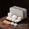 Chaxun Portable Mutton Fat White Porcelain Kung Fu Tea Set