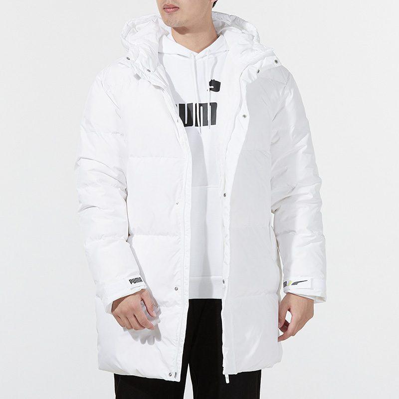 Puma Down Jackets Men's White Hooded Moderate Other 532916-02