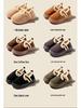 Nanbo Wan Women's Winter Non-Slip Cotton Slippers with Heeled Thick Sole and Plus Velvet Warmth for Indoor-Outdoor Wear.