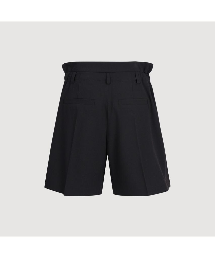 LUCKY CHOUETTE Fabric Belt Sideband Shorts (Black)_Lfpom25200Bkx