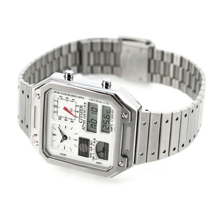[Citizen Collection] CITIZEN RECORD LABEL Thermosensor Men's Watch JG2120-65A LCD/White