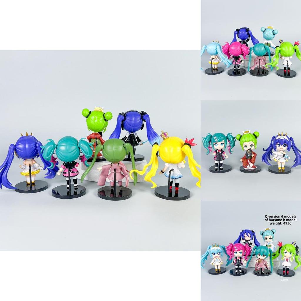 Hatsune Miku Pvc Statues Set Of Six With Assembly For Anime Fans And Collectible Display
