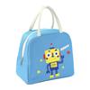 Insulated Oxford Fabric Lunch Tote Bag with Double Handles Cartoon Animal Print Soft Lunch Box for Work School Picnic Carrying