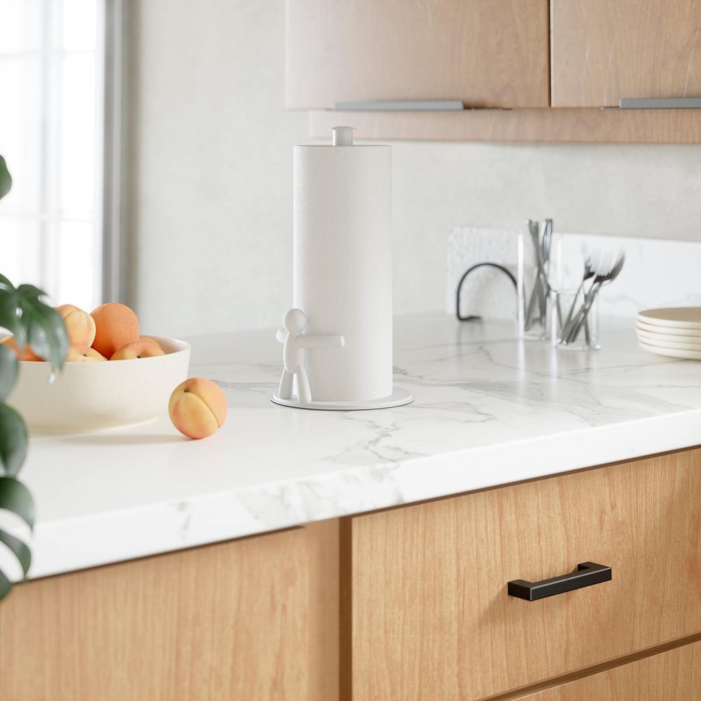 Official Umbra Buddy Paper Towel Kitchen W19 X D18 X White Holder, Storage, H34cm,