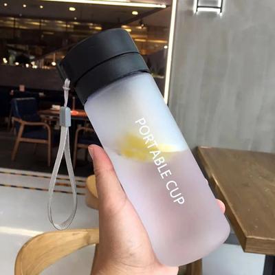 600Ml Büyük Kapasiteli Spor Meyve Limon Suyu İçme Şişesi Demliği Şeffaf