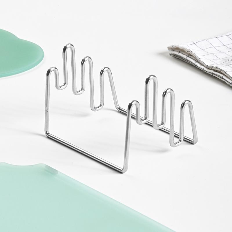 

Органайзер для тарелок Подставка из нержавеющей стали Держатель для крышек кастрюль Подставка для хранения разделочных досок Современный Сверхпрочный Многофункциональный Для кухни 1PCS