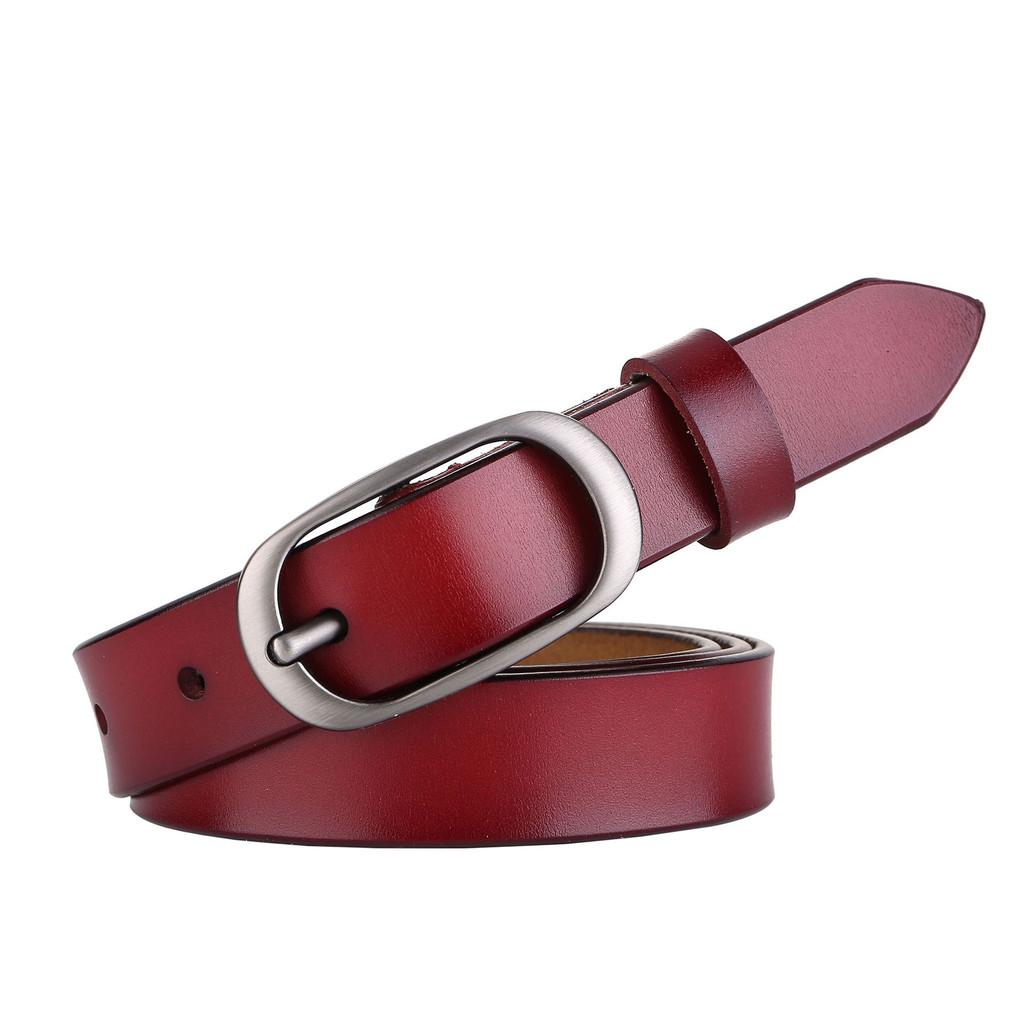 Elliptical Alloy Buckle Leather Women Belt For Fashion Casual Office Gift Use