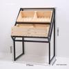 Solid Wood Fresh Produce Display Rack for Supermarkets & Convenience Stores