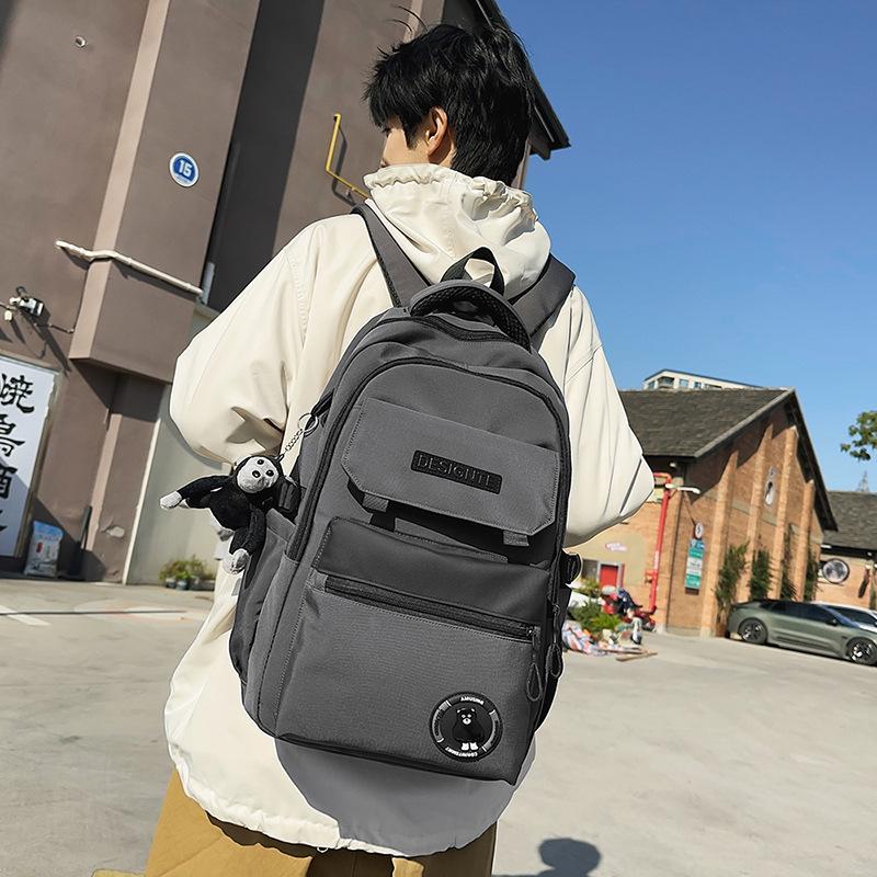 College Student Schoolbag Women's New Japanese Simple Travel Backpack Men's Junior High School High School Students Large-capacity Backpack