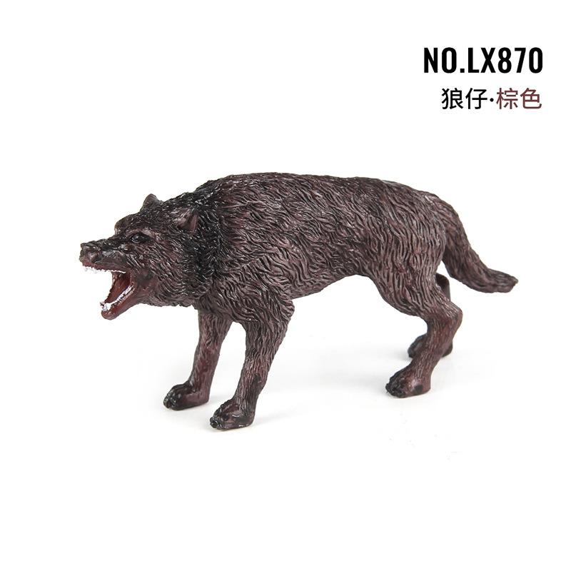 Simulert Skogsdyr Ulv Modell Grå Ulv Hvit Ulv Gående Brun Ulv Arktisk Ulv Bordplate Statisk Ornament Leke