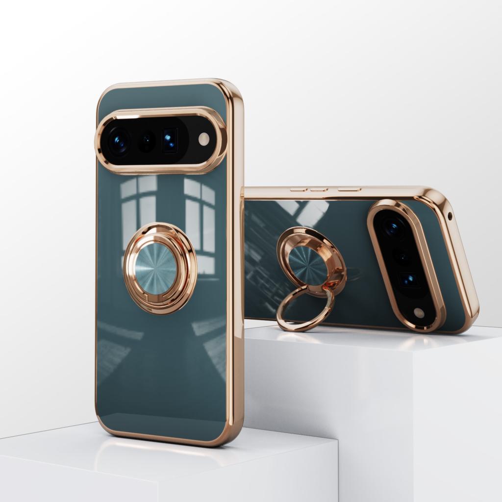 Pierścień Stojak Magnetyczne Etui na Telefon Dla Google Pixel 10 9 Pro XL 9A 8 8A 7 7A 6A 5A dla Magsafe Bezprzewodowe Ładowanie Miękki Pokrowiec