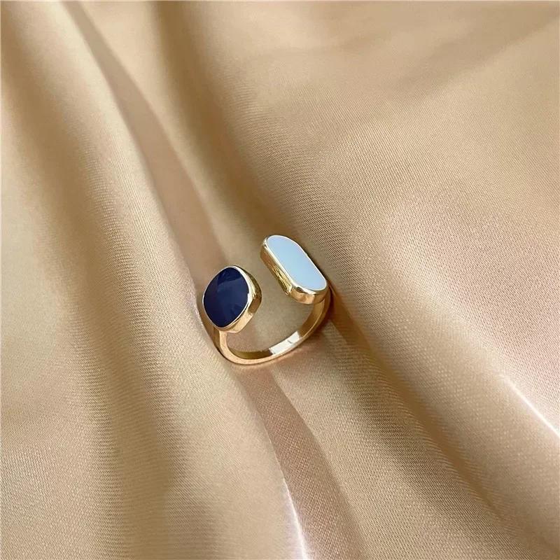 Checkered Ring For Men Retro Hip Hop Dropping Glue Copper Color Open Finger Ring Punk Student Jewelry Accessories Gifts