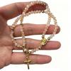 Rosary Bracelet Magnetic Closure Handmade Christian Prayer Beads Bracelet Lightweight Easy To Wear Spiritual Bracelet Jewelry Gift