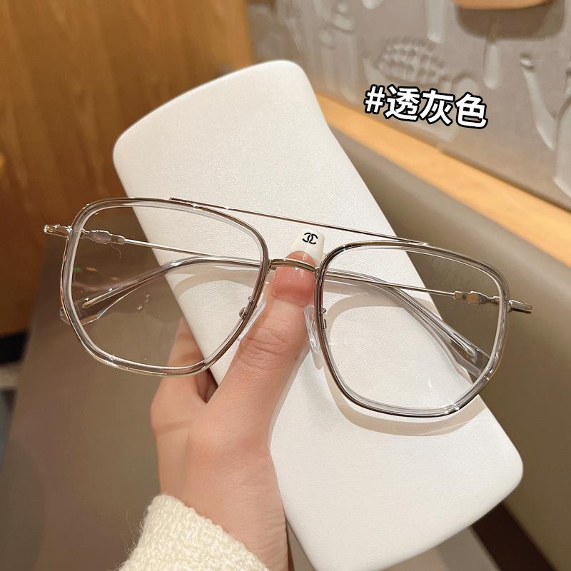 

New Fashion Women Computer Glasses Blue Light Blocking Double Bridge Polygon Frame Eyewear for Women