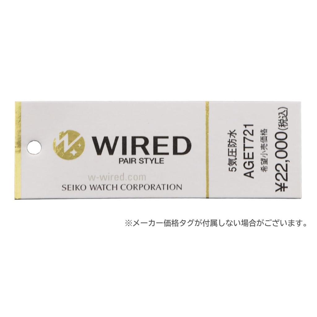 WIRED Hodinky AGET721 Chronograf Kožené Kulaté Námořnicky Modré Černé Dámské Přeloženo