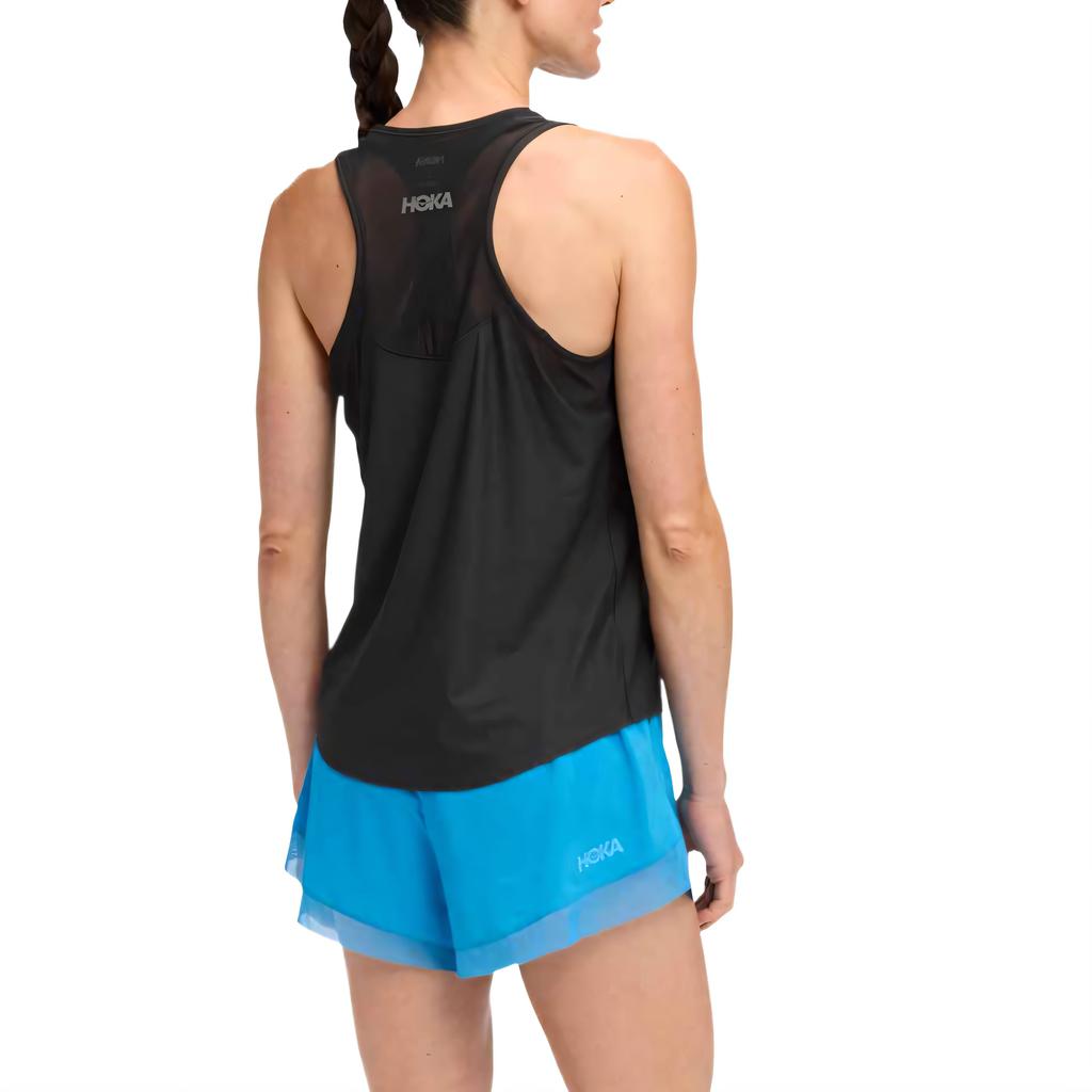 HOKA One One Mesh Design Breathable Cool Comfortable Lightweight Sports Vest Women Tops 1175773-BLK