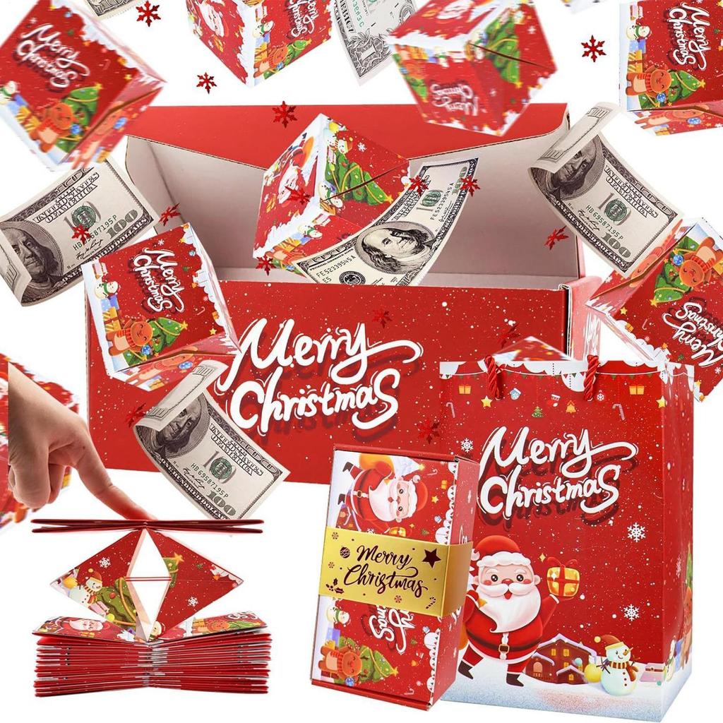 Folding Bouncing Envelope Box Christmas cash Money pop-out surprise gift boxes DIY unique Red Envelope Gift Boxes