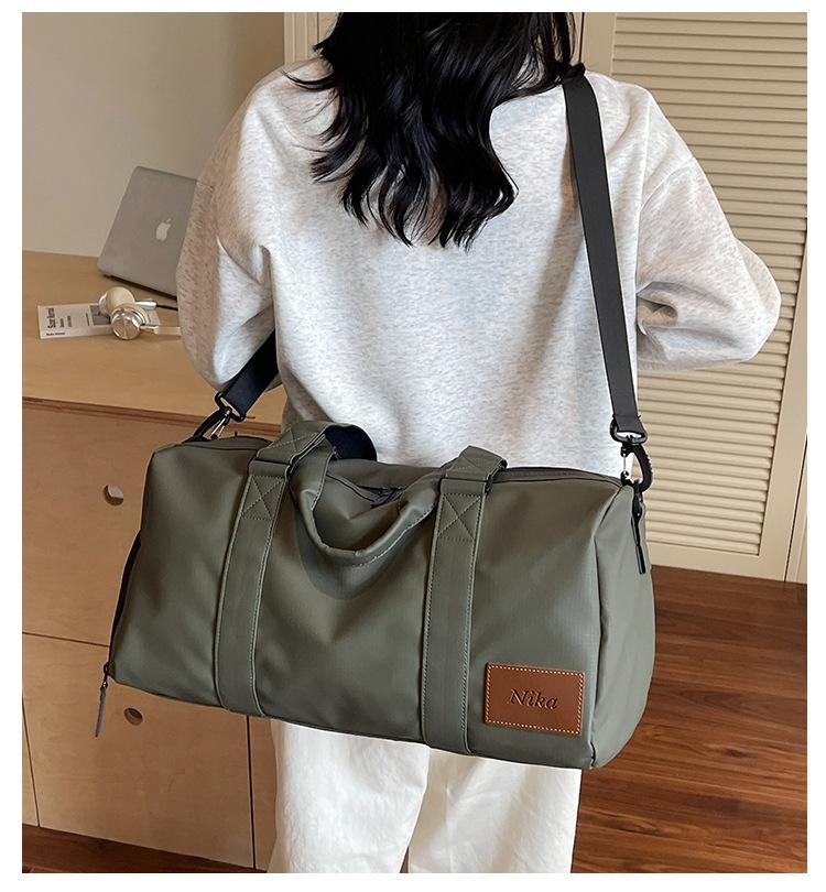 

Large-capacity dry and wet separation travel bag storage satchel travel short-distance business trip lightweight luggage bag maternity fitness bag зелений