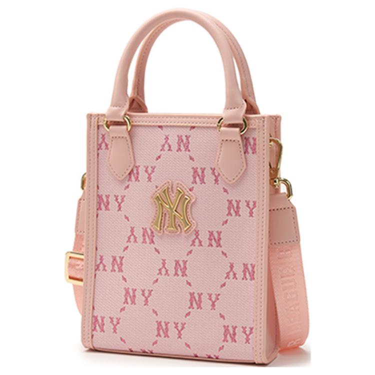 New MLB Polyester Shoulder Bag Crossbody Bag Handbag Regular Unisex Pink 7ACRMDB4N-50PKL