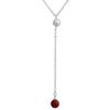 Серебряное колье с кораллом, вес изделия 2,9 гр (2145653)