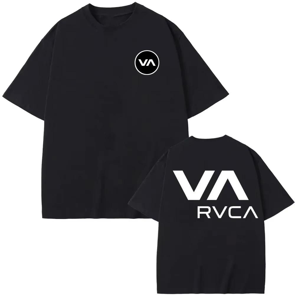 RVCA T Shirt Black Tee Summer Cotton Tshirt Summer Short Sleeve Fashion Men Women Design Brand Tshirt Top Streetwear Clothes