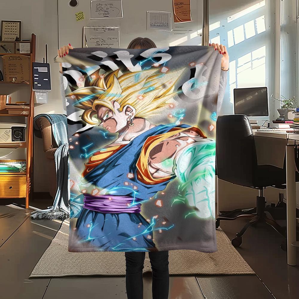 Dragon Ball character Print Flannel Blanket High quality Comfortable for All Seasons Home Decor Warmth and Comfort Perfect for Christmas Gifts