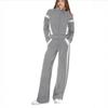 2025 Women's Casual Sportswear Set: Cardigan Top & Wide-Leg Pants