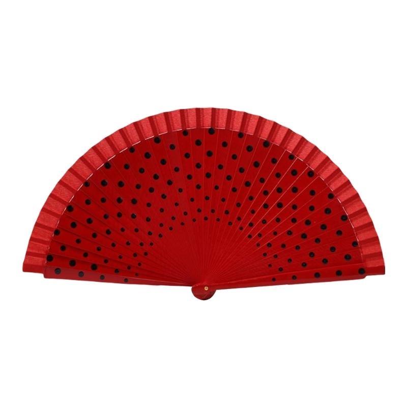 Dots Pattern Folding Fan Clothing Accessories Flamenco Spanish Classical Dance Performances Handheld Fan Hand Fan